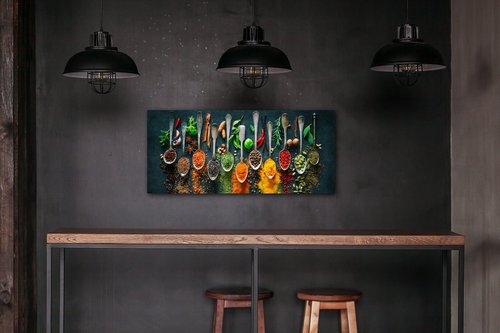 Bild Teaspoons and spice - 90 x 40 cm