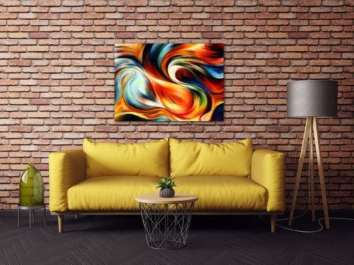 Bild Colorful fluid - 70 x 50 cm