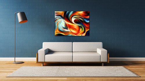 Bild Colorful fluid - 70 x 50 cm