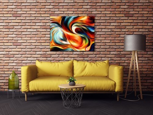 Bild Colorful fluid - 90 x 70 cm