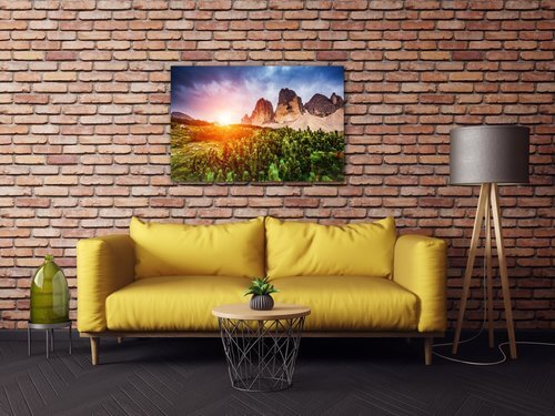 Bild Mountain and forest - 60 x 40 cm