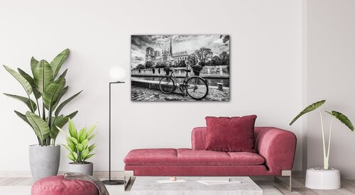 Bild Street with an old bicycle - 60 x 40 cm