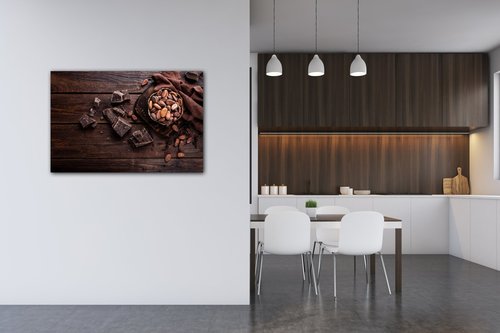 Bild Chocolate on wood - 60 x 40 cm