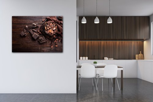 Bild Chocolate on wood - 70 x 50 cm
