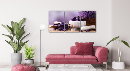 Bild Lavender still life - 150 x 70 cm (3-teiliges)