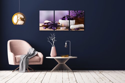 Bild Lavender still life - 150 x 70 cm (3-teiliges)