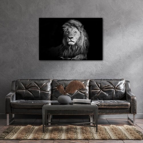 Bild Lion black and white - 60 x 40 cm