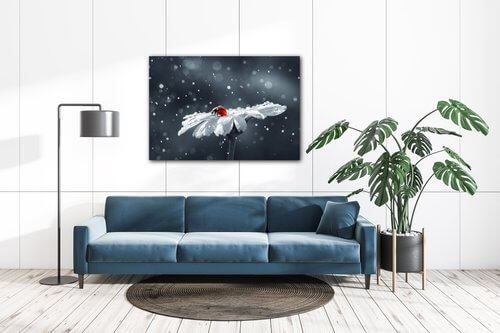 Bild Lady bug on the flower - 60 x 40 cm