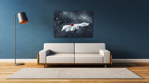 Bild Lady bug on the flower - 60 x 40 cm
