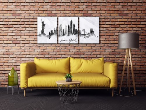 Bild New York panorama - 90 x 40 cm (3-teiliges)