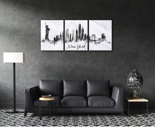 Bild New York panorama - 90 x 40 cm (3-teiliges)