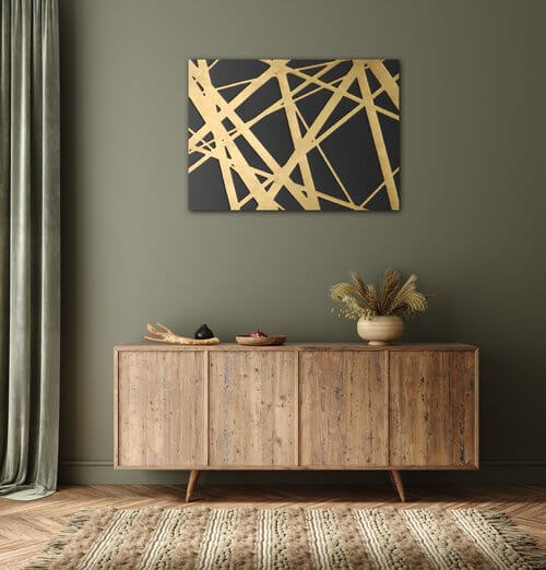 Bild Abstract golden lines - 70 x 50 cm