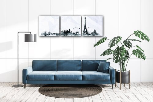 Bild Paris panorama - 90 x 30 cm (3-teiliges)