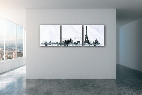 Bild Paris panorama - 90 x 30 cm (3-teiliges)