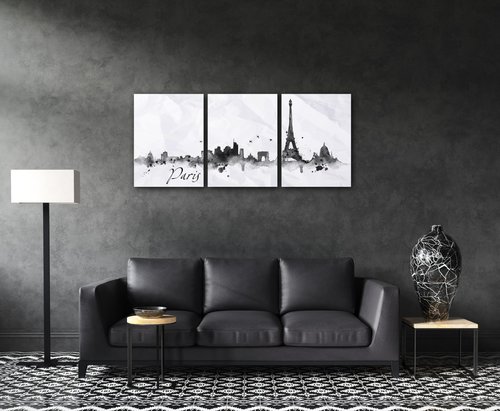 Bild Paris panorama - 90 x 40 cm (3-teiliges)