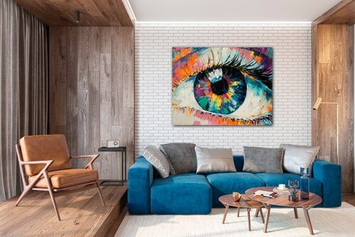 Bild Coloful Eye - 90 x 70 cm