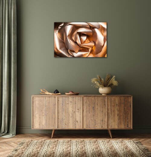 Bild Golden paper rose abstract - 60 x 40 cm