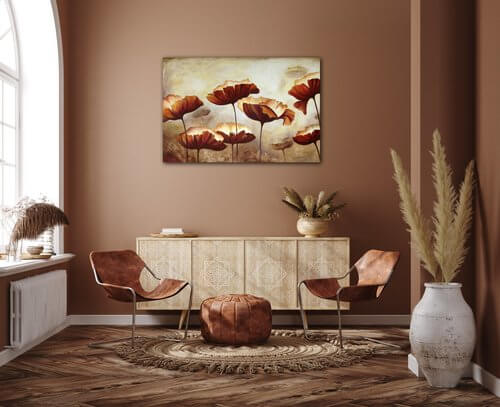 Bild Flowers red and yellow - 60 x 40 cm