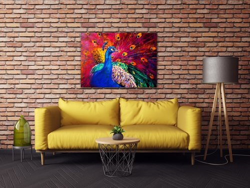 Bild Colorful Peacock - 70 x 50 cm
