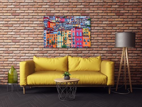 Bild Colorful houses - 90 x 60 cm