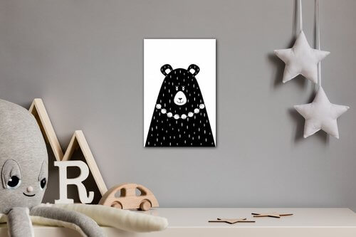 Obraz Black and white bear - 20 x 30 cm