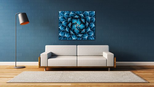 Bild Blue blossom - 90 x 70 cm