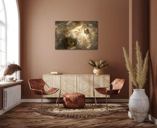 Bild Beige gold abstract - 90 x 60 cm