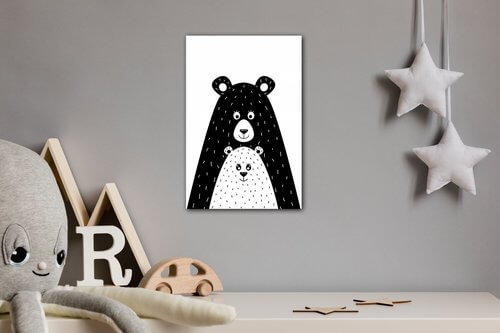 Obraz Bear black - 20 x 30 cm