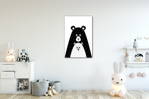 Obraz Bear black - 40 x 60 cm