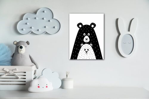 Obraz Bear black - 30 x 40 cm