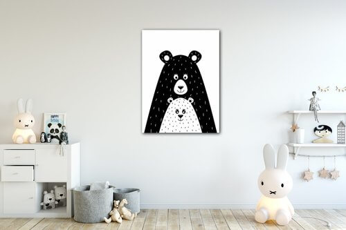 Obraz Bear black - 30 x 40 cm