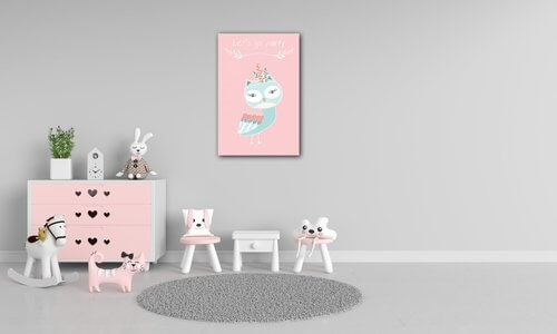 Obraz Let's go party owl - 40 x 60 cm