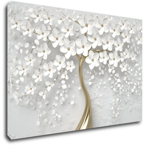 Bild White tree with flowers