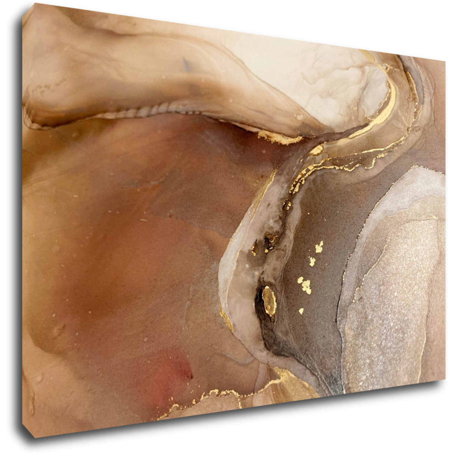 Bild Golden Beige Fluid - 90 x 60 cm