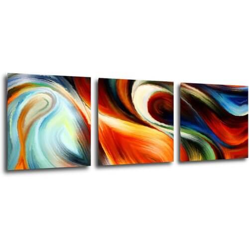 Bild Colorful fluid - 90 x 30 cm (3-teiliges)