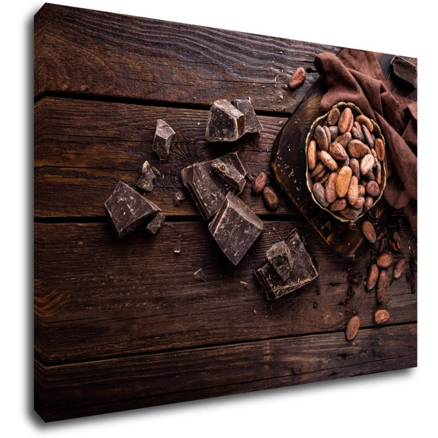 Bild Chocolate on wood - 70 x 50 cm