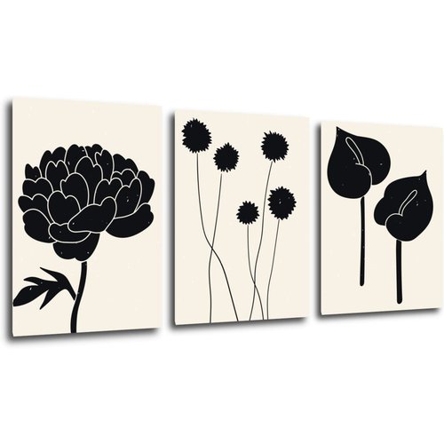 Bild Black flowers on background