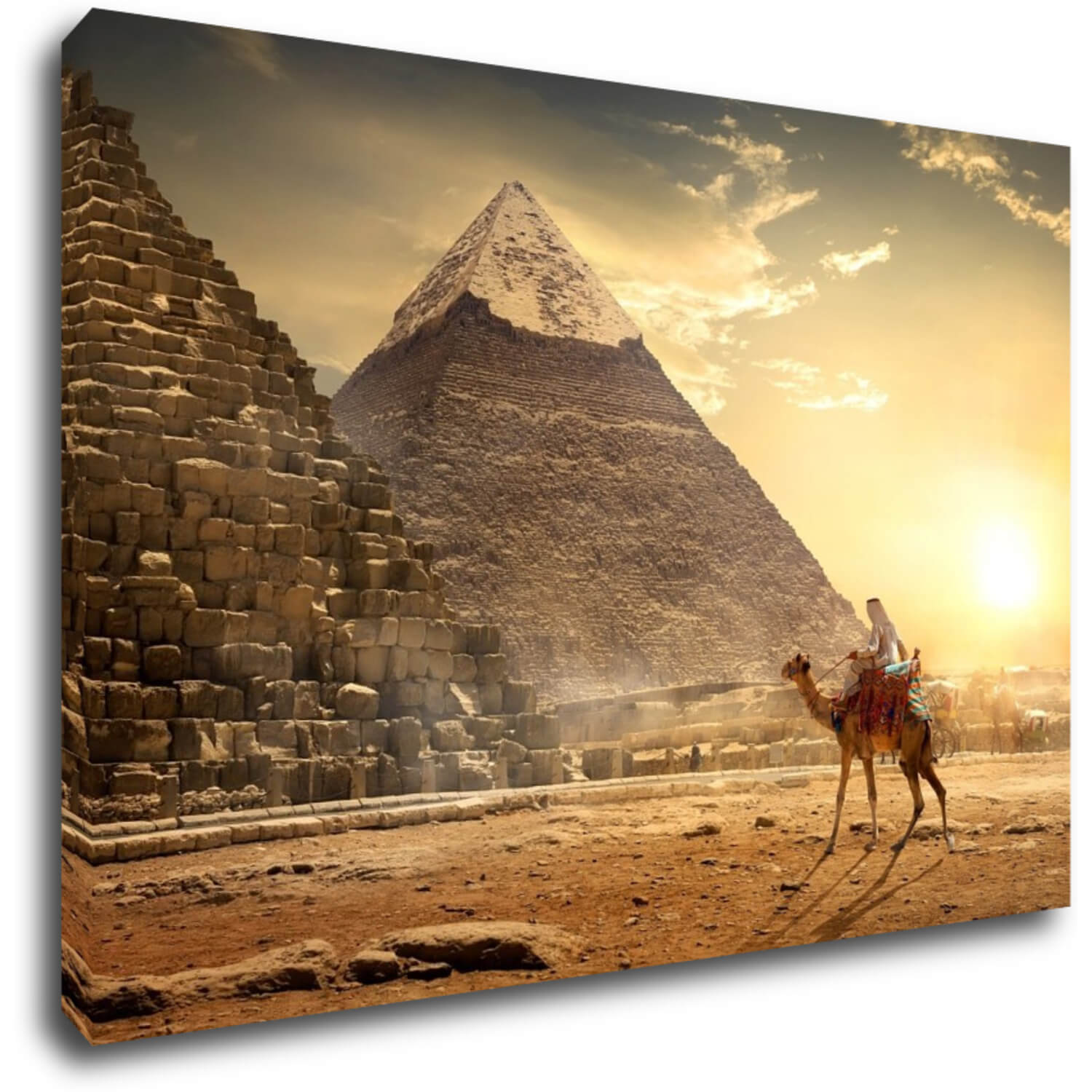 Bild Pyramids and sunrise - 60 x 40 cm