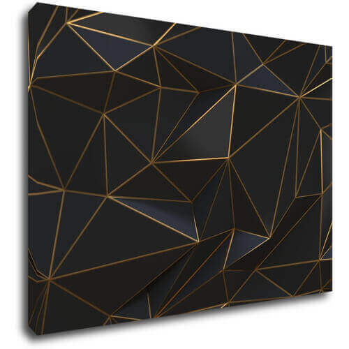 Bild Golden triangles abstract - 70 x 50 cm