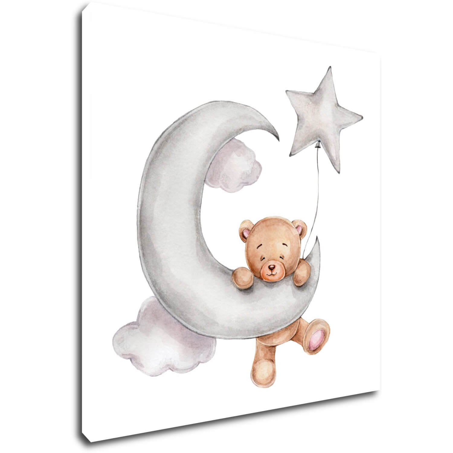 Obraz Bear and moon - 40 x 40 cm