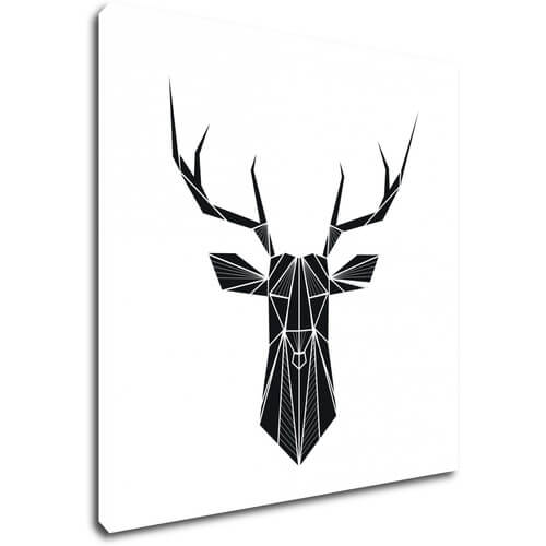 Bild Abstract deer black and white background