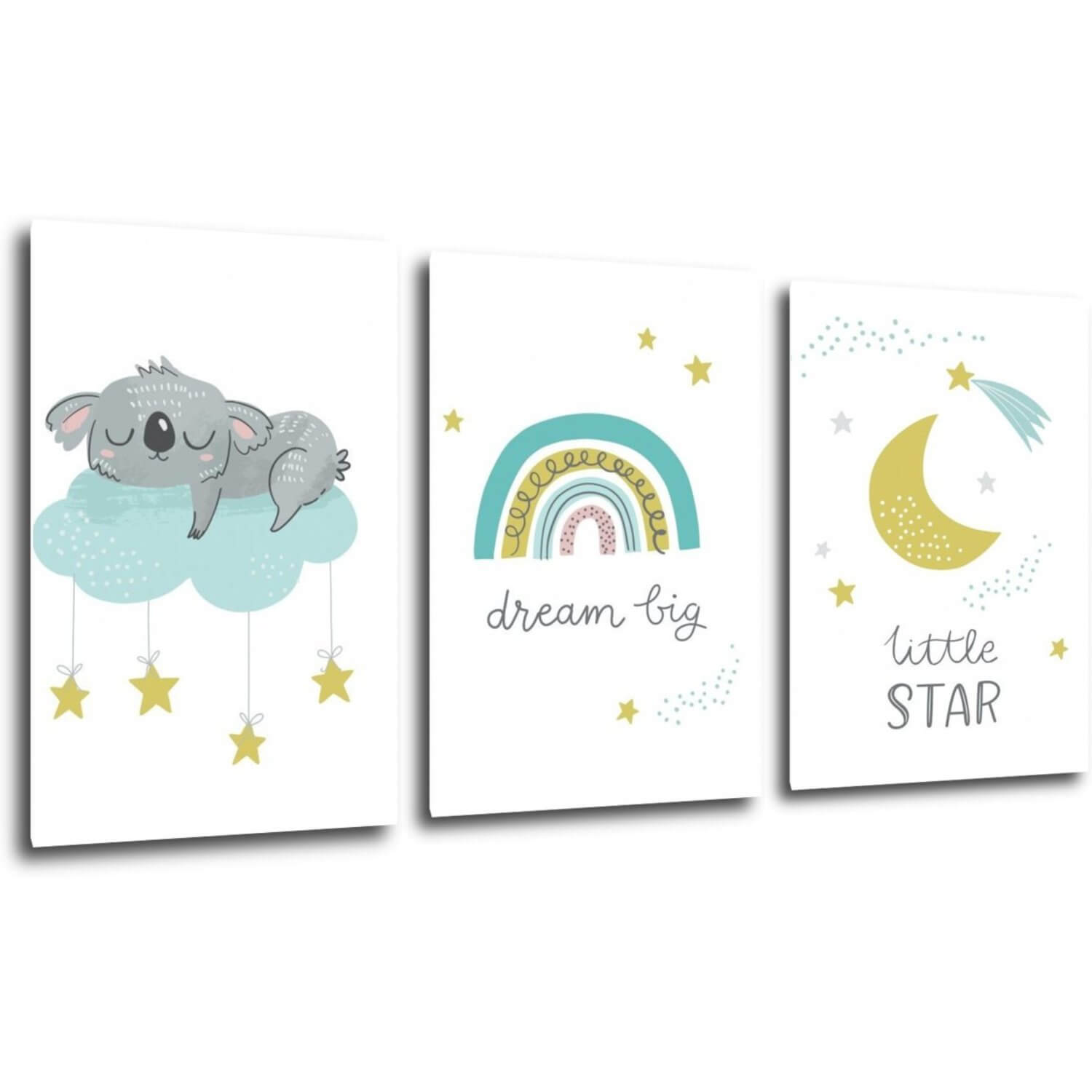 Obraz Dream big koala - 60 x 30 cm (3-teiliges)