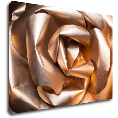 Bild Golden paper rose abstract - 70 x 50 cm