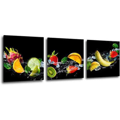 Bild Fruit black background