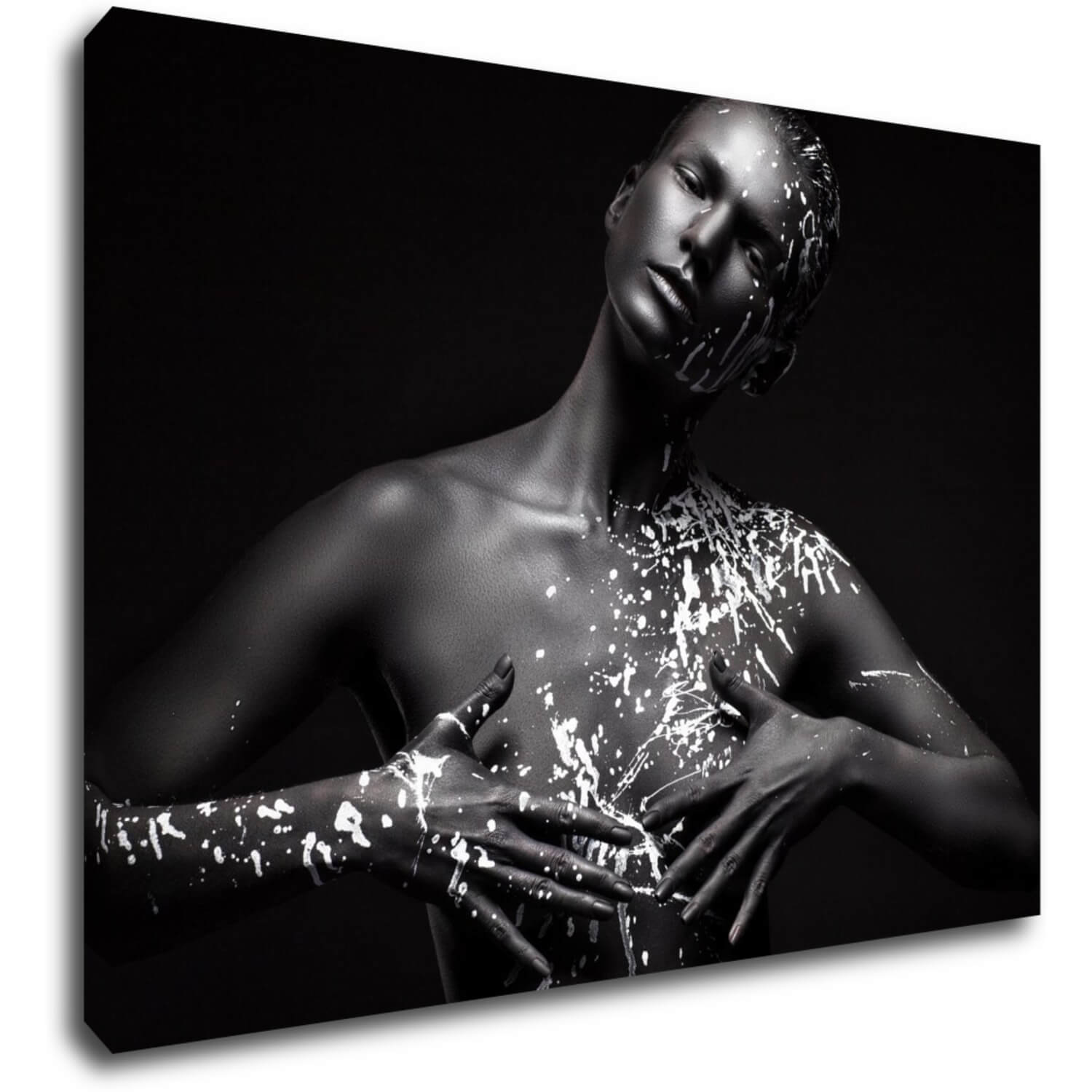 Bild Woman portrait black silver - 70 x 50 cm