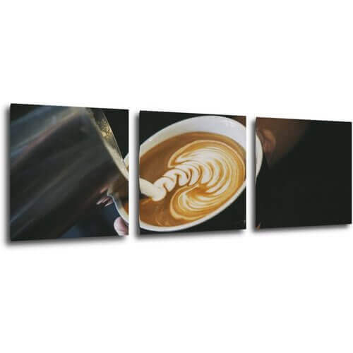 Bild Latte art - 90 x 30 cm (3-teiliges)