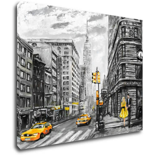 Bild New York Yellow Details - 90 x 70 cm