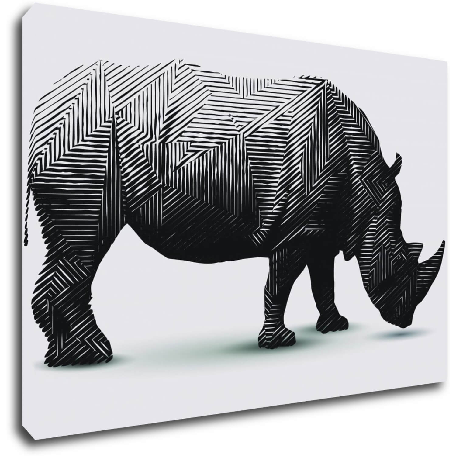 Bild Rhinoceros black and white - 90 x 60 cm