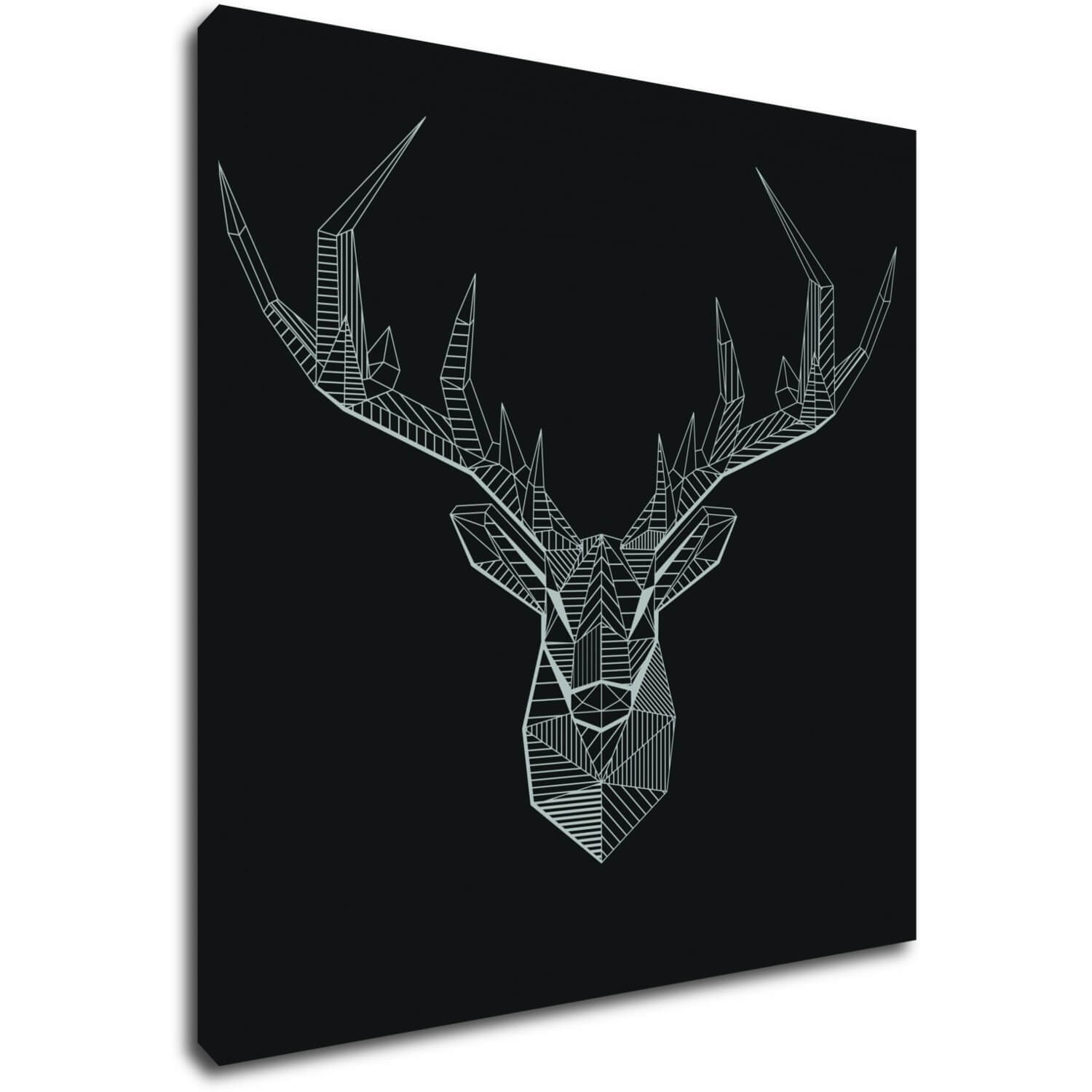 Bild Deer black and white - 50 x 50 cm