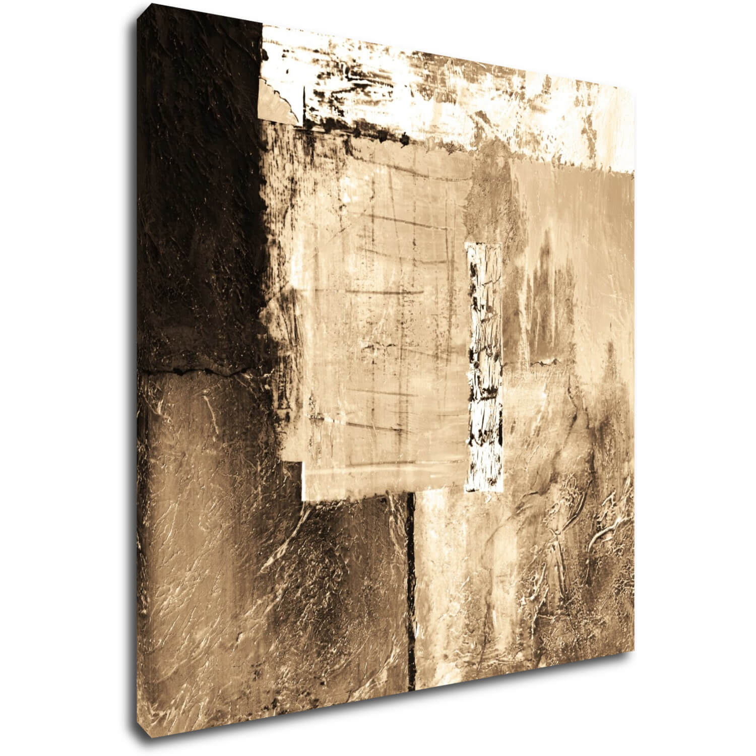Bild Beige gold abstract square - 50 x 50 cm